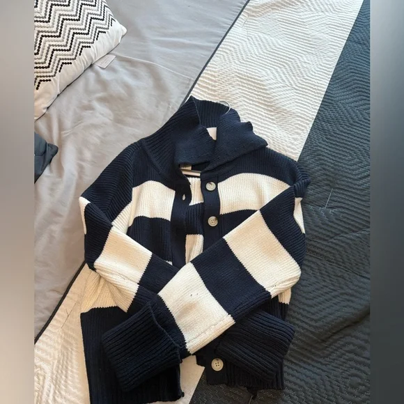 Jessica Simpson Black and White Striped Sweater - Picture 2 of 6